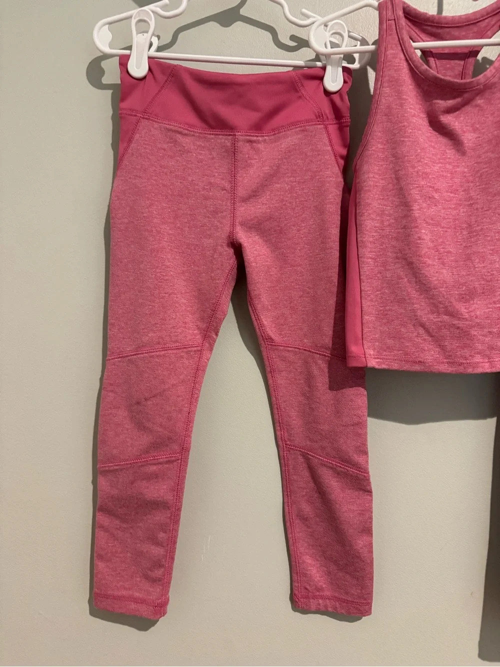 Size 6-OshKosh B'gosh Pink Active Tank & Leggings Set with Navy Floral Legging